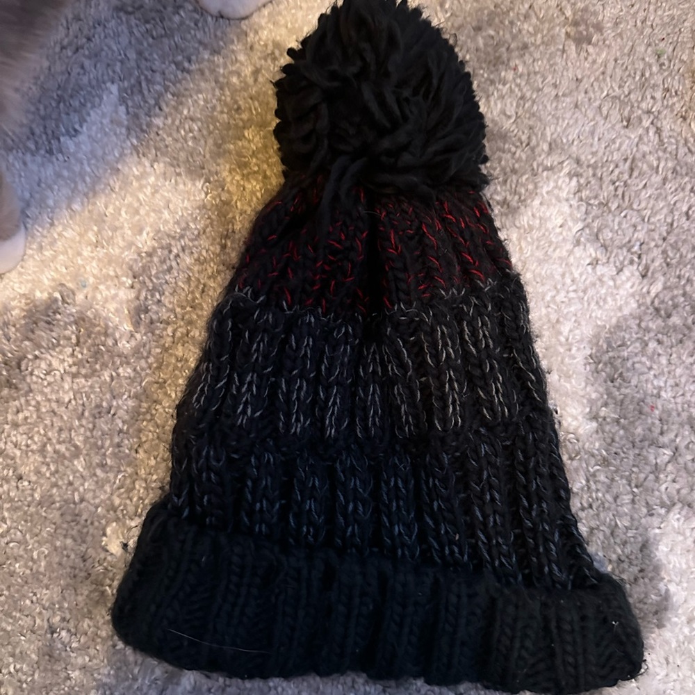 Blue Pom Pom Beanie